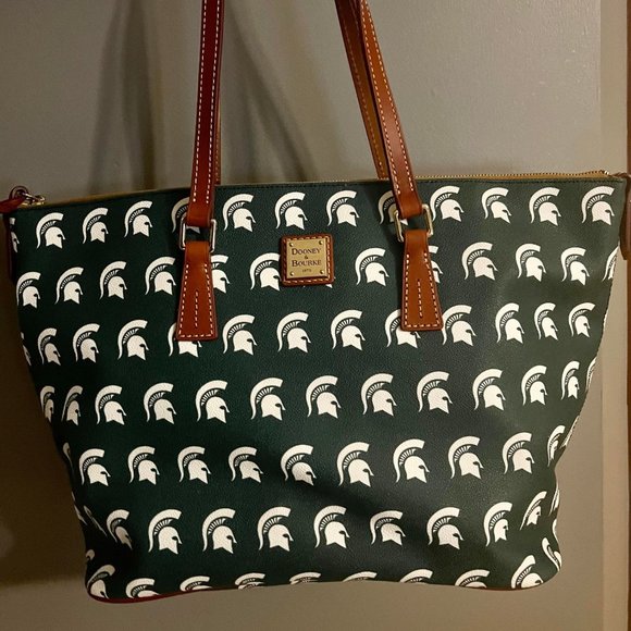 BRAND NEW DISCONTINUED DOONEY & BOURKE MICHIGAN STATE TOTE BAG PURSE - Picture 1 of 3